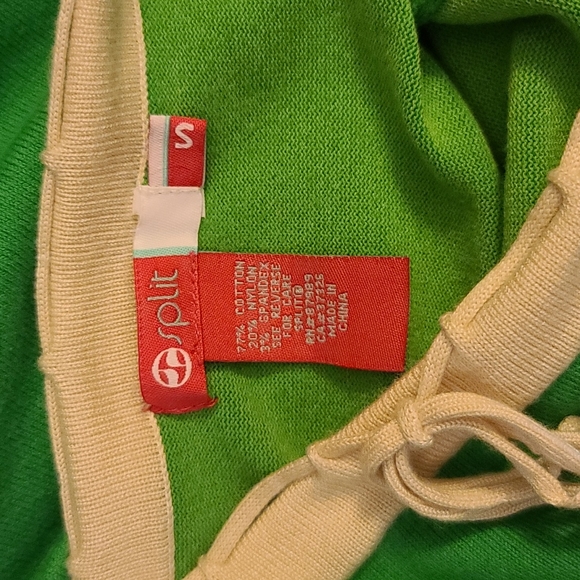 SPLIT Green Knit Sweater Dress sz Small - Picture 6 of 7